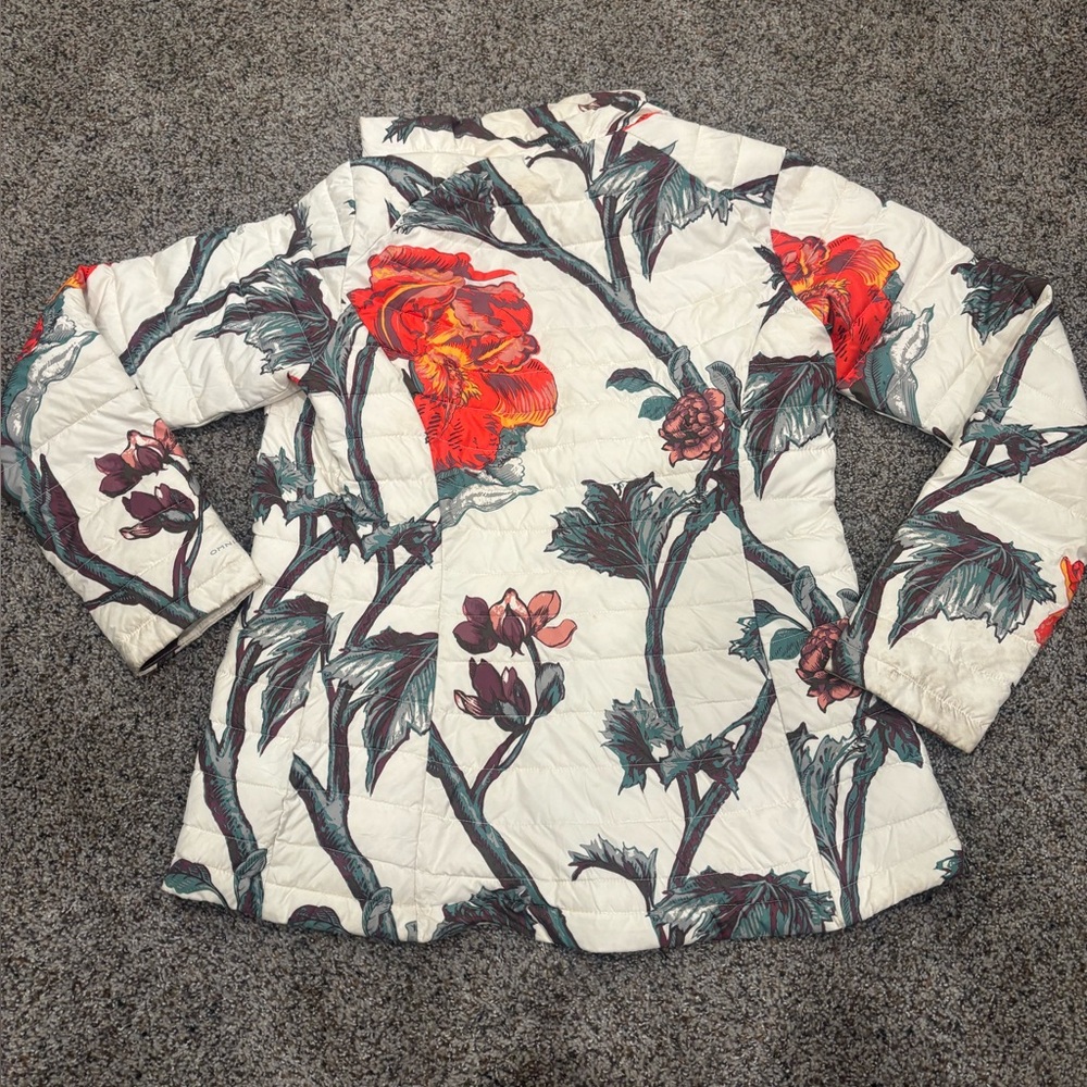 Columbia Omni-Heat Floral Quilted Puffer jacket coat with Red Bloom Print small - Picture 10 of 10